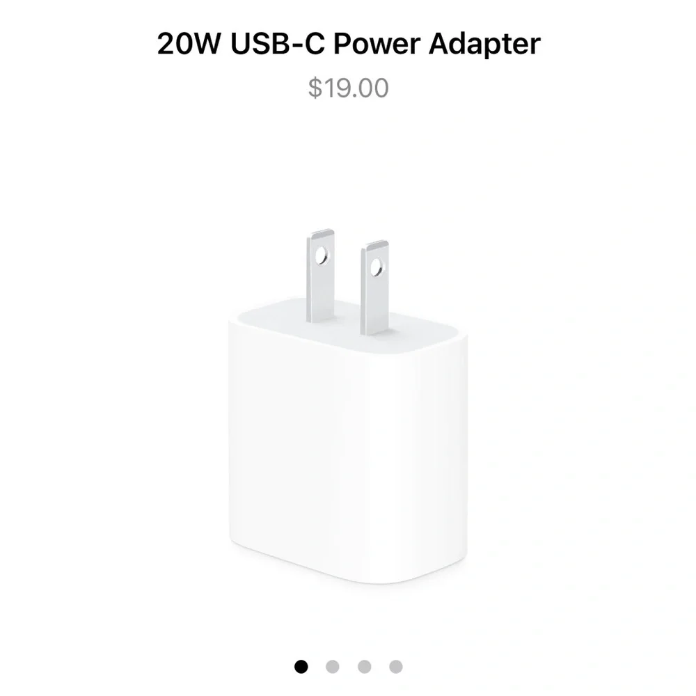 Apple 20W USB-C Power Adapter & Lightning Cable